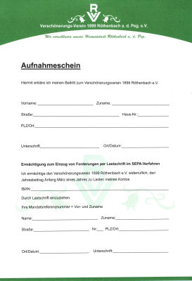 aufnahmeantrag